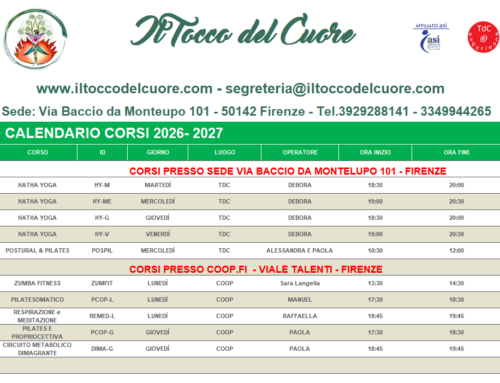 Corsi 2026/2027 –  Scegli la tua attività
